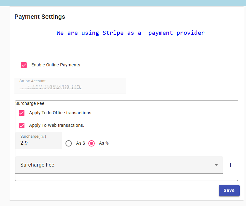 online payments and Stripe settings in passenger booking system